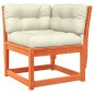 vidaXL Set muebles jardín 5 pzas con cojines madera pino marrón cera vidaXL Set muebles jardín 5 pzas con cojines madera pino marrón cera