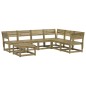 vidaXL Juego de muebles de jardín 7 pzas madera de pino impregnada vidaXL Juego de muebles de jardín 7 pzas madera de pino impregnada