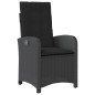 vidaXL Set de comedor de jardín 7 pzas y cojines ratán sintético negro vidaXL Set de comedor de jardín 7 pzas y cojines ratán sintético negro
