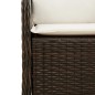 vidaXL Set comedor de jardín 7 pzas con cojines ratán sintético marrón vidaXL Set comedor de jardín 7 pzas con cojines ratán sintético marrón
