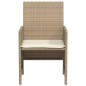 vidaXL Sillas y mesita de jardín 3 piezas ratán sintético cojín beige vidaXL Sillas y mesita de jardín 3 piezas ratán sintético cojín beige