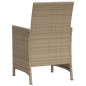 vidaXL Sillas y mesita de jardín 3 piezas ratán sintético cojín beige vidaXL Sillas y mesita de jardín 3 piezas ratán sintético cojín beige