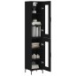 vidaXL Aparador de madera contrachapada negro 34,5x34x180 cm vidaXL Aparador de madera contrachapada negro 34,5x34x180 cm