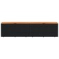 vidaXL Caja de almacenaje jardín madera acacia ratán negro 220x50x54cm vidaXL Caja de almacenaje jardín madera acacia ratán negro 220x50x54cm