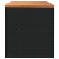 vidaXL Caja de almacenaje jardín madera acacia ratán negro 220x50x54cm vidaXL Caja de almacenaje jardín madera acacia ratán negro 220x50x54cm