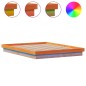 vidaXL Estructura de cama LED madera maciza pino marrón cera 150x200cm vidaXL Estructura de cama LED madera maciza pino marrón cera 150x200cm
