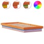 vidaXL Estructura de cama LED madera maciza pino marrón cera 90x190 cm vidaXL Estructura de cama LED madera maciza pino marrón cera 90x190 cm