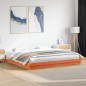 vidaXL Estructura de cama LED madera maciza pino marrón cera 180x200cm vidaXL Estructura de cama LED madera maciza pino marrón cera 180x200cm