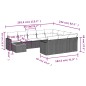 vidaXL Set de sofás de jardín 11 pzas y cojines ratán sintético negro vidaXL Set de sofás de jardín 11 pzas y cojines ratán sintético negro