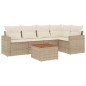 vidaXL Juego de sofás jardín con cojines 6 pzas ratán sintético beige vidaXL Juego de sofás jardín con cojines 6 pzas ratán sintético beige