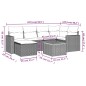 vidaXL Set de comedor de jardín 7 pzas y cojines ratán sintético negro vidaXL Set de comedor de jardín 7 pzas y cojines ratán sintético negro
