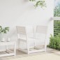 vidaXL Silla de jardín madera madera maciza de pino blanco vidaXL Silla de jardín madera madera maciza de pino blanco
