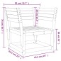 vidaXL Silla de jardín madera maciza de abeto Douglas vidaXL Silla de jardín madera maciza de abeto Douglas