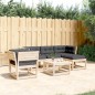 vidaXL Juego de muebles de jardín 5 pzas y cojines madera maciza pino vidaXL Juego de muebles de jardín 5 pzas y cojines madera maciza pino