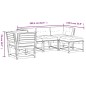 vidaXL Juego de muebles de jardín 5 pzas y cojines madera maciza pino vidaXL Juego de muebles de jardín 5 pzas y cojines madera maciza pino