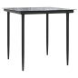 vidaXL Set de muebles jardín 5 pzas con cojines ratán sintético negro