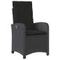 vidaXL Set de muebles jardín 5 pzas con cojines ratán sintético negro