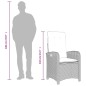 vidaXL Set de muebles jardín 5 pzas con cojines ratán sintético negro
