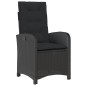 vidaXL Set de comedor de jardín 9 pzas y cojines ratán sintético negro vidaXL Set de comedor de jardín 9 pzas y cojines ratán sintético negro