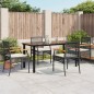 vidaXL Set de muebles jardín 5 pzas con cojines ratán sintético negro vidaXL Set de muebles jardín 5 pzas con cojines ratán sintético negro