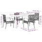 vidaXL Set de muebles jardín 5 pzas con cojines ratán sintético negro vidaXL Set de muebles jardín 5 pzas con cojines ratán sintético negro