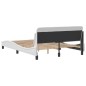vidaXL Estructura de cama cabecero cuero sintético blanco 140x190 cm vidaXL Estructura de cama cabecero cuero sintético blanco 140x190 cm