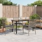 vidaXL Set comedor de jardín 5 piezas con cojines ratán sintético gris