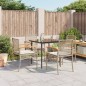 vidaXL Set comedor de jardín 5 pzas con cojines ratán sintético beige vidaXL Set comedor de jardín 5 pzas con cojines ratán sintético beige