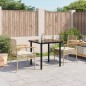 vidaXL Set comedor de jardín 3 pzas con cojines ratán sintético beige vidaXL Set comedor de jardín 3 pzas con cojines ratán sintético beige