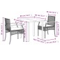 vidaXL Set comedor de jardín 3 pzas con cojines ratán sintético beige vidaXL Set comedor de jardín 3 pzas con cojines ratán sintético beige