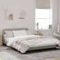 vidaXL Estructura de cama con cabecero terciopelo gris claro 140x190cm vidaXL Estructura de cama con cabecero terciopelo gris claro 140x190cm