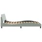 vidaXL Estructura de cama con cabecero terciopelo gris claro 140x190cm vidaXL Estructura de cama con cabecero terciopelo gris claro 140x190cm