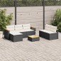 vidaXL Set sofás jardín y cojines 5 pzas ratán sintético acacia negro vidaXL Set sofás jardín y cojines 5 pzas ratán sintético acacia negro