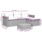 vidaXL Set sofás jardín y cojines 5 pzas ratán sintético acacia negro vidaXL Set sofás jardín y cojines 5 pzas ratán sintético acacia negro