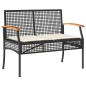vidaXL Set de muebles jardín 5 pzas con cojines ratán sintético negro vidaXL Set de muebles jardín 5 pzas con cojines ratán sintético negro