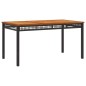 vidaXL Set de comedor de jardín 7 pzas y cojines ratán sintético negro vidaXL Set de comedor de jardín 7 pzas y cojines ratán sintético negro