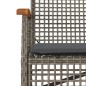 vidaXL Set comedor de jardín 3 piezas con cojines ratán sintético gris vidaXL Set comedor de jardín 3 piezas con cojines ratán sintético gris