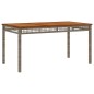 vidaXL Set comedor de jardín 3 piezas con cojines ratán sintético gris vidaXL Set comedor de jardín 3 piezas con cojines ratán sintético gris