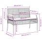 vidaXL Set comedor de jardín 3 piezas con cojines ratán sintético gris vidaXL Set comedor de jardín 3 piezas con cojines ratán sintético gris