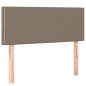 vidaXL Cama box spring con colchón LED tela gris taupe 90x200 cm vidaXL Cama box spring con colchón LED tela gris taupe 90x200 cm