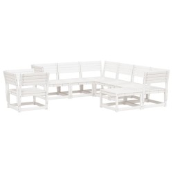 vidaXL Juego de muebles de jardín 8 piezas madera maciza de pino