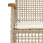 vidaXL Set comedor de jardín 5 pzas con cojines ratán sintético beige vidaXL Set comedor de jardín 5 pzas con cojines ratán sintético beige