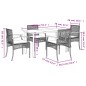 vidaXL Set comedor de jardín 5 pzas con cojines ratán sintético beige vidaXL Set comedor de jardín 5 pzas con cojines ratán sintético beige
