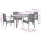 vidaXL Set comedor de jardín 5 pzas con cojines ratán sintético beige vidaXL Set comedor de jardín 5 pzas con cojines ratán sintético beige
