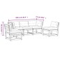 vidaXL Set de sofás jardín 5 pzas con cojines madera maciza Douglas vidaXL Set de sofás jardín 5 pzas con cojines madera maciza Douglas