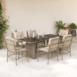 vidaXL Set comedor de jardín 7 pzas con cojines ratán sintético beige vidaXL Set comedor de jardín 7 pzas con cojines ratán sintético beige