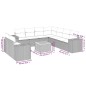 vidaXL Set de sofás de jardín 10 pzas cojines ratán sintético negro vidaXL Set de sofás de jardín 10 pzas cojines ratán sintético negro