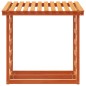vidaXL Leñero de madera maciza pino marrón cera 108x64,5x110 cm