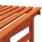 vidaXL Leñero de madera maciza pino marrón cera 108x64,5x110 cm