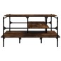 vidaXL Mesa de centro madera ingeniería roble ahumado 100x100x48,5 cm